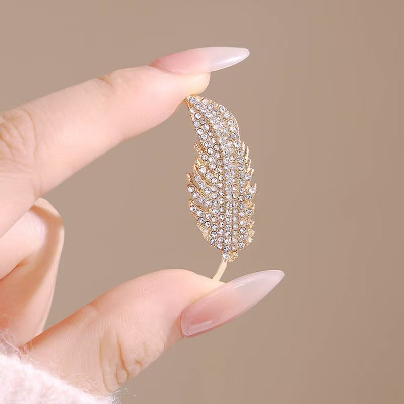 Travel Accessories Luxury - Light Luxury Style Full Diamond Feather