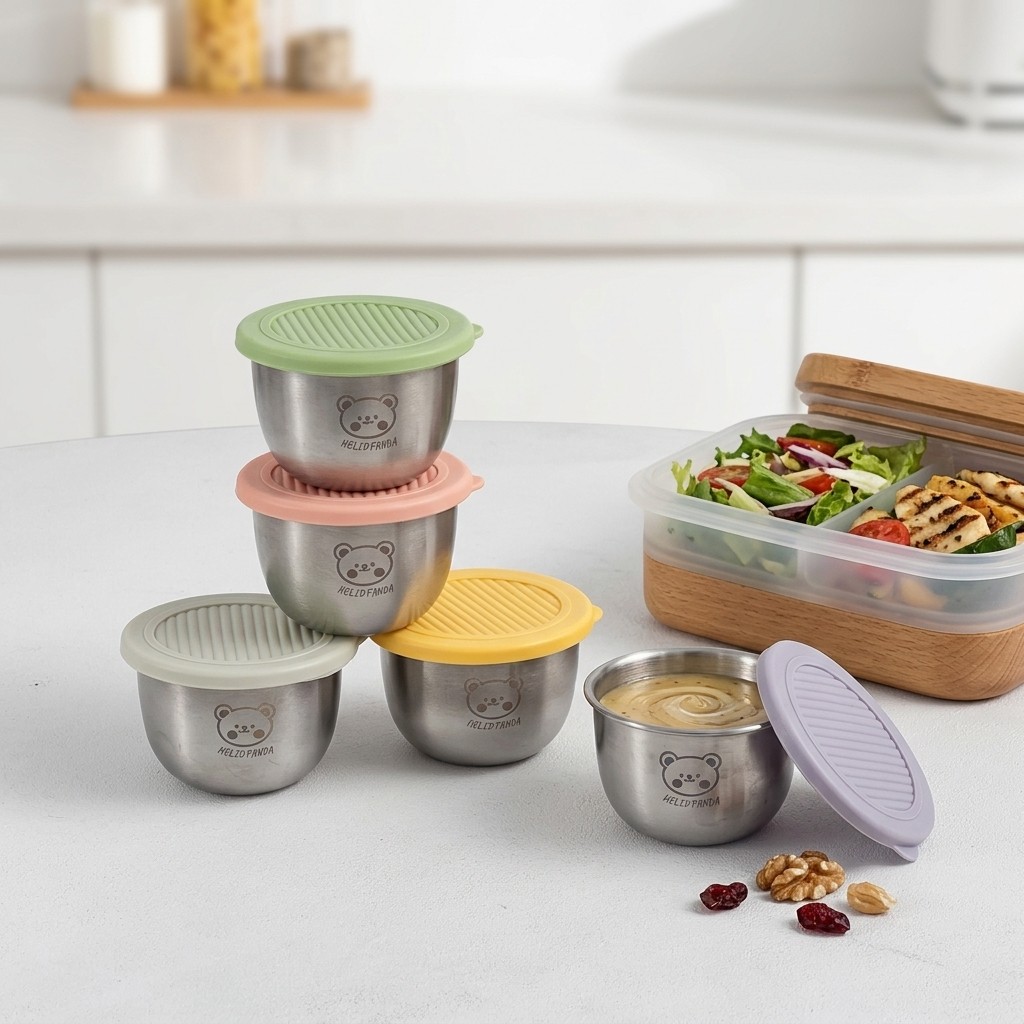 Travel Kitchen Accessories - 1/6Pcs 304 Stainless Steel Dressing Sauce