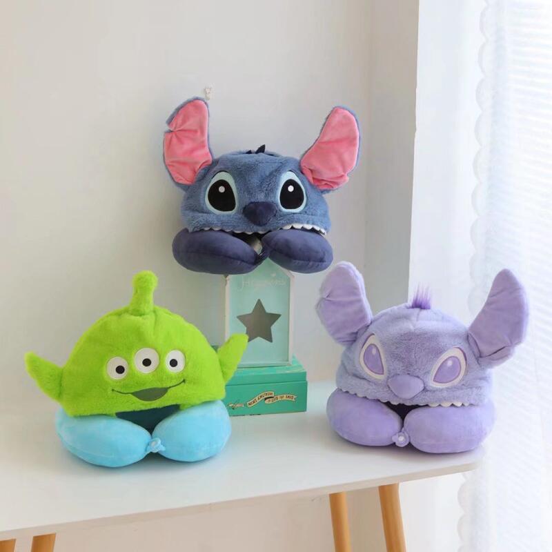 Travel Pillow Inflatable - Diseny Cute Stitch Alien U-Shaped Pillow