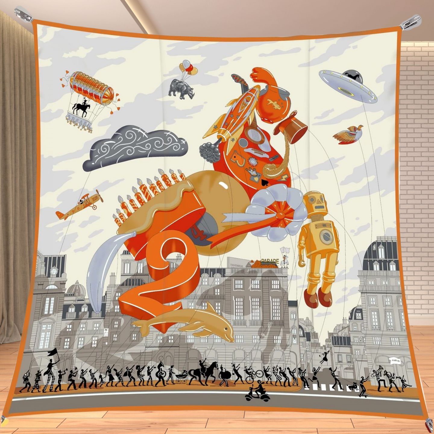Travel Accessories Luxury - 90cm Twill Silk Like Square Scarf