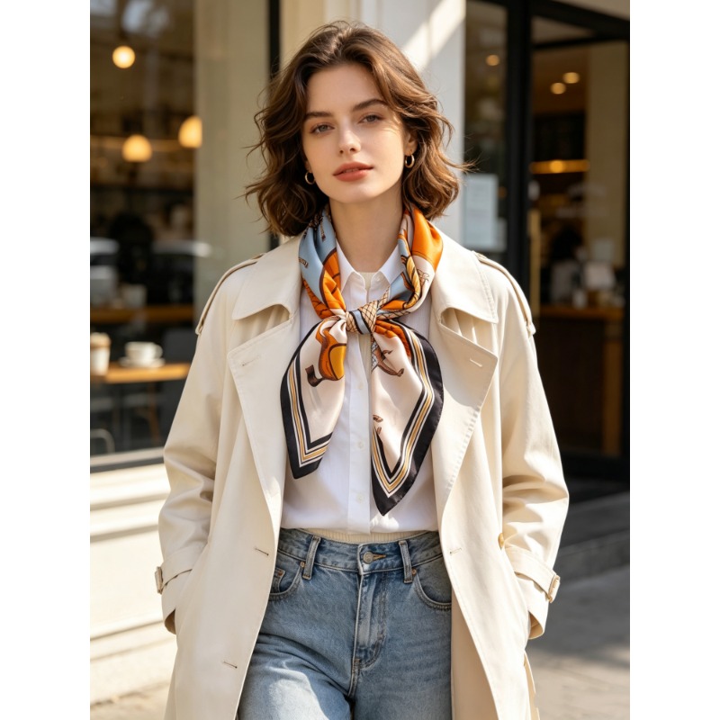 Travel Accessories Luxury - Luxury 100% MULBERRY SILK Square Scarf