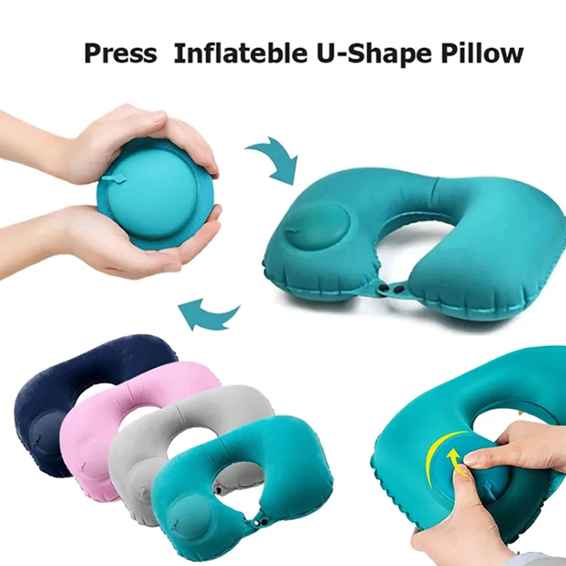 Travel Pillow Inflatable - Inflatable Portable Neck Pillow U-shaped Pillow