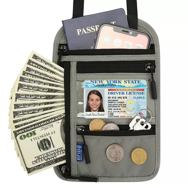 Travel Accessories Overseas - Overseas Travel RFID Neck Passport Bag