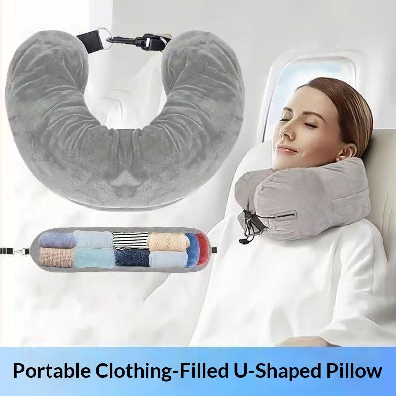 Travel Pillow Inflatable - For Airplane Travel Travel Neck Pillow
