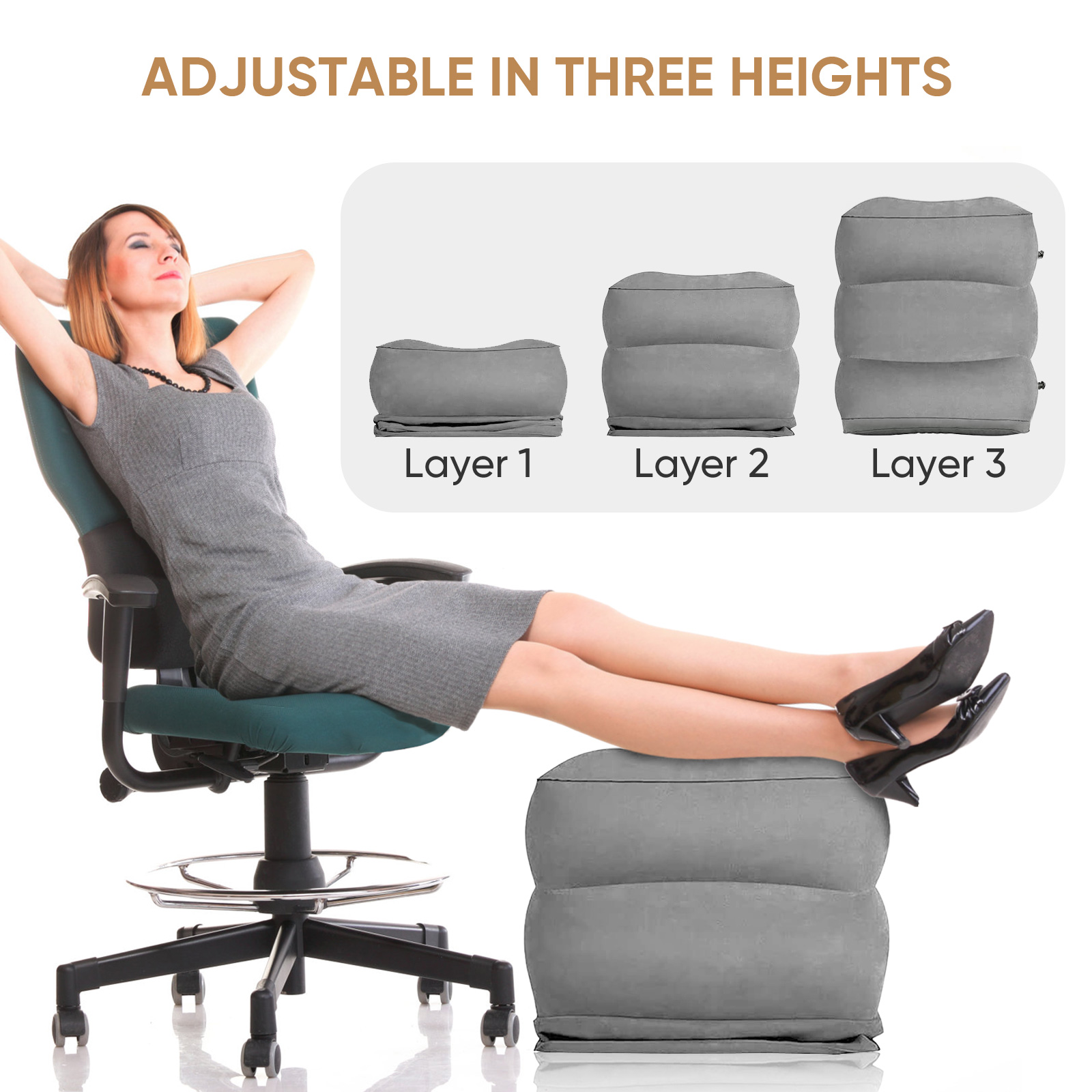 Airplane Foot Rest Travel Foot - Travel Pillow Inflatable ulasan dan harga