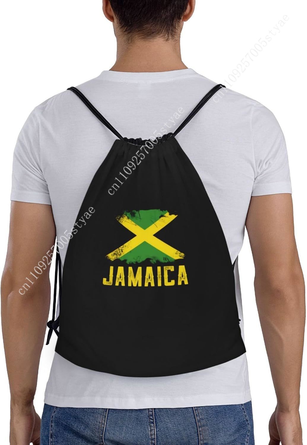 Jamaica Flag Drawstring Bag Ba - Travel Accessories For Jamaica ulasan dan harga
