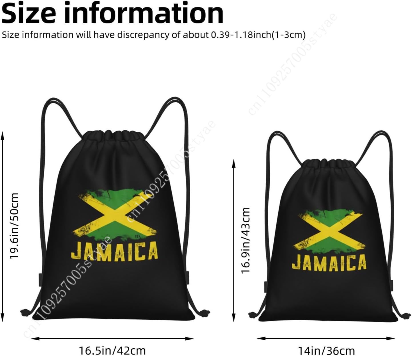 Jamaica Flag Drawstring Bag Ba - Travel Accessories For Jamaica ulasan dan harga