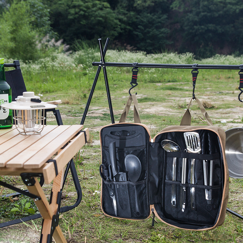 8pcs Camping Kitchen Cookware  - Travel Kitchen Accessories ulasan dan harga