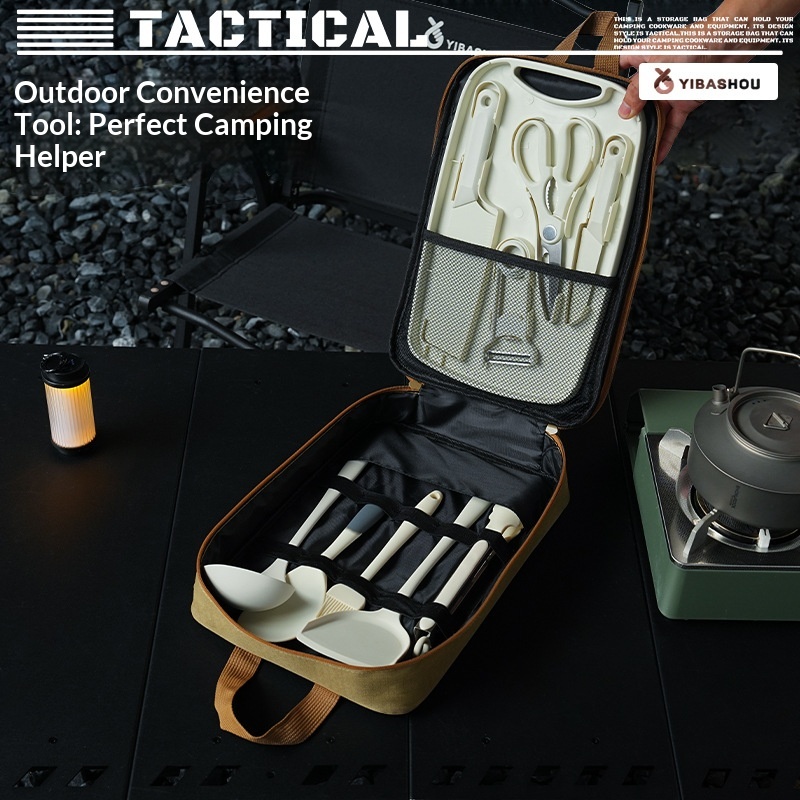 Portable 9Pcs Camping Kitchenw - Travel Kitchen Accessories ulasan dan harga
