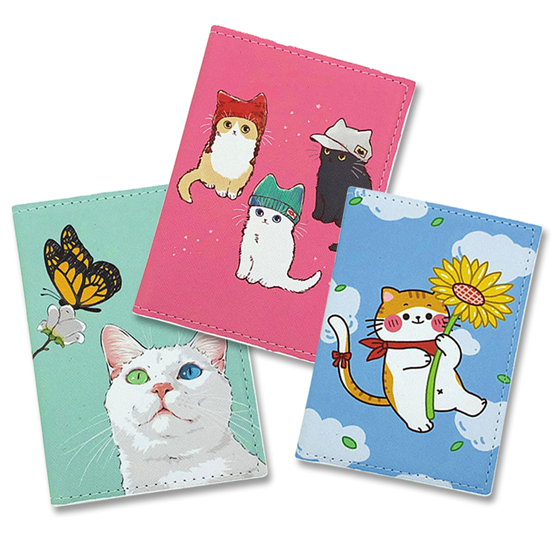Cute Cat Pattern Passport Hold - Travel Accessories Overseas ulasan dan harga