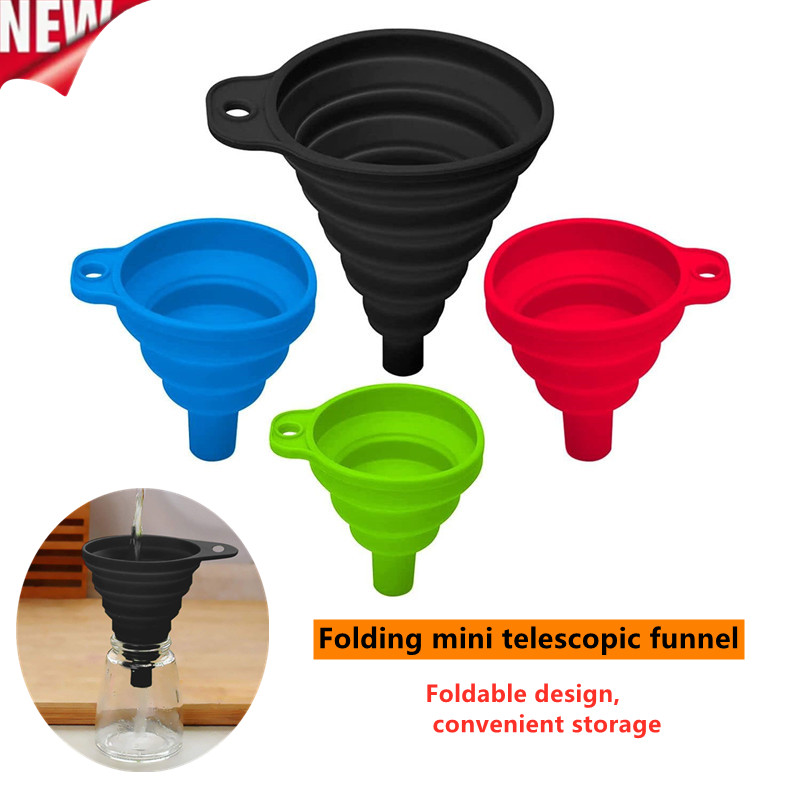 1PCS Foldable Funnel Silicone  - Travel Kitchen Accessories ulasan dan harga