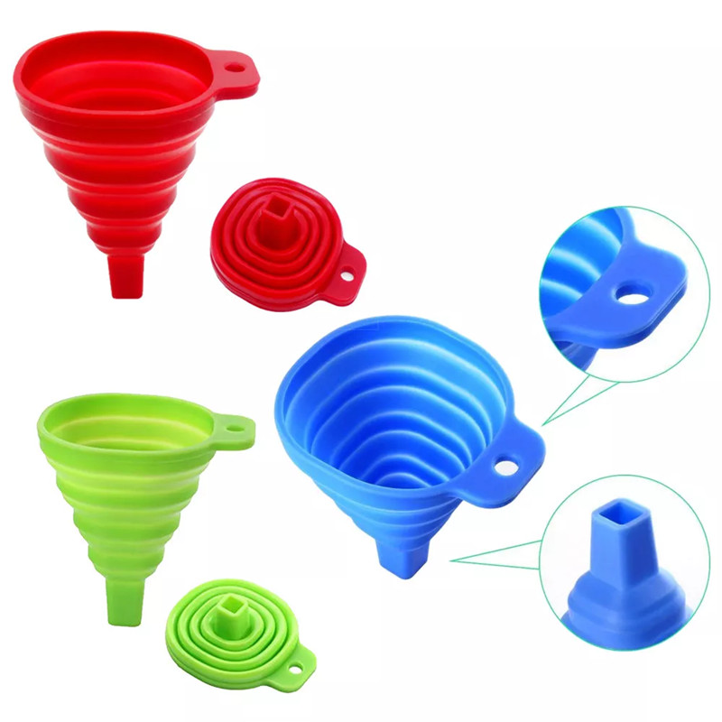 1PCS Foldable Funnel Silicone  - Travel Kitchen Accessories ulasan dan harga