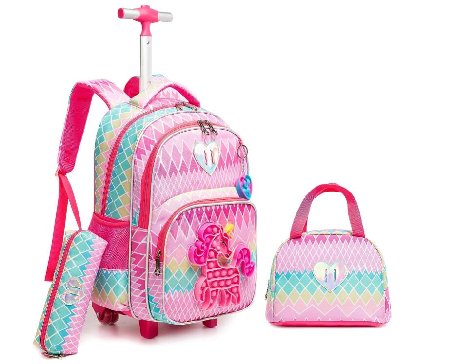 School Rolling Backpack Set fo - Travel Router Accessories ulasan dan harga