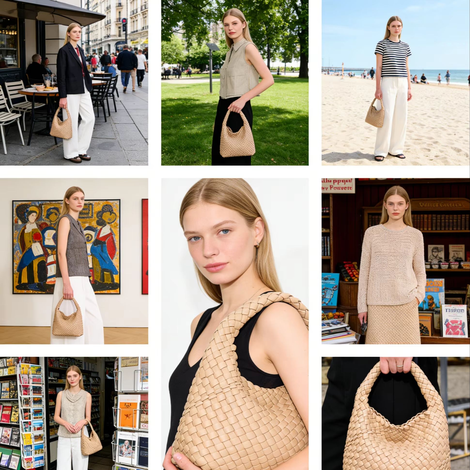 Women Woven Tote Bag Luxury De - Travel Accessories Luxury ulasan dan harga