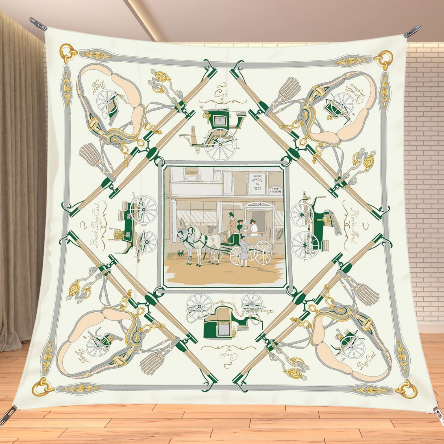 90cm Twill Silk Like Square Sc - Travel Accessories Luxury ulasan dan harga