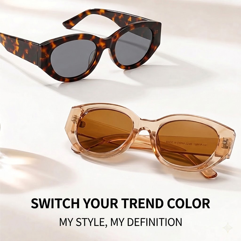 Women Men Classic Cat-Eye Pola - Travel Accessories Luxury ulasan dan harga