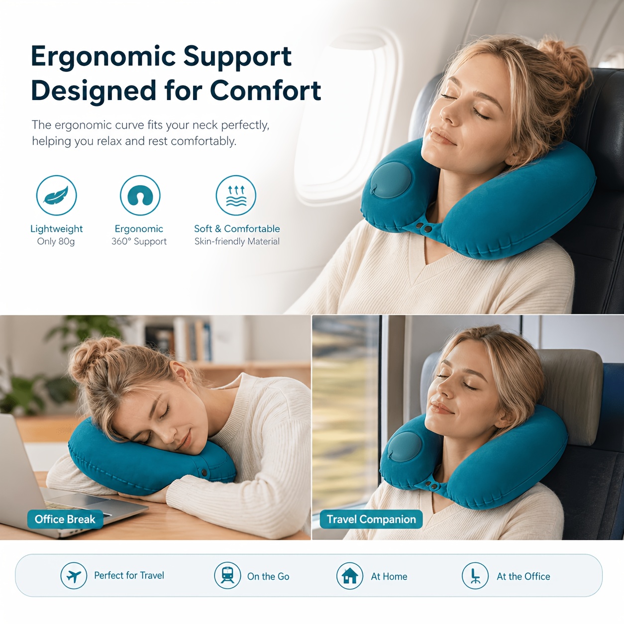 SPDJUMPER Inflatable Travel Ne - Travel Pillow Inflatable ulasan dan harga