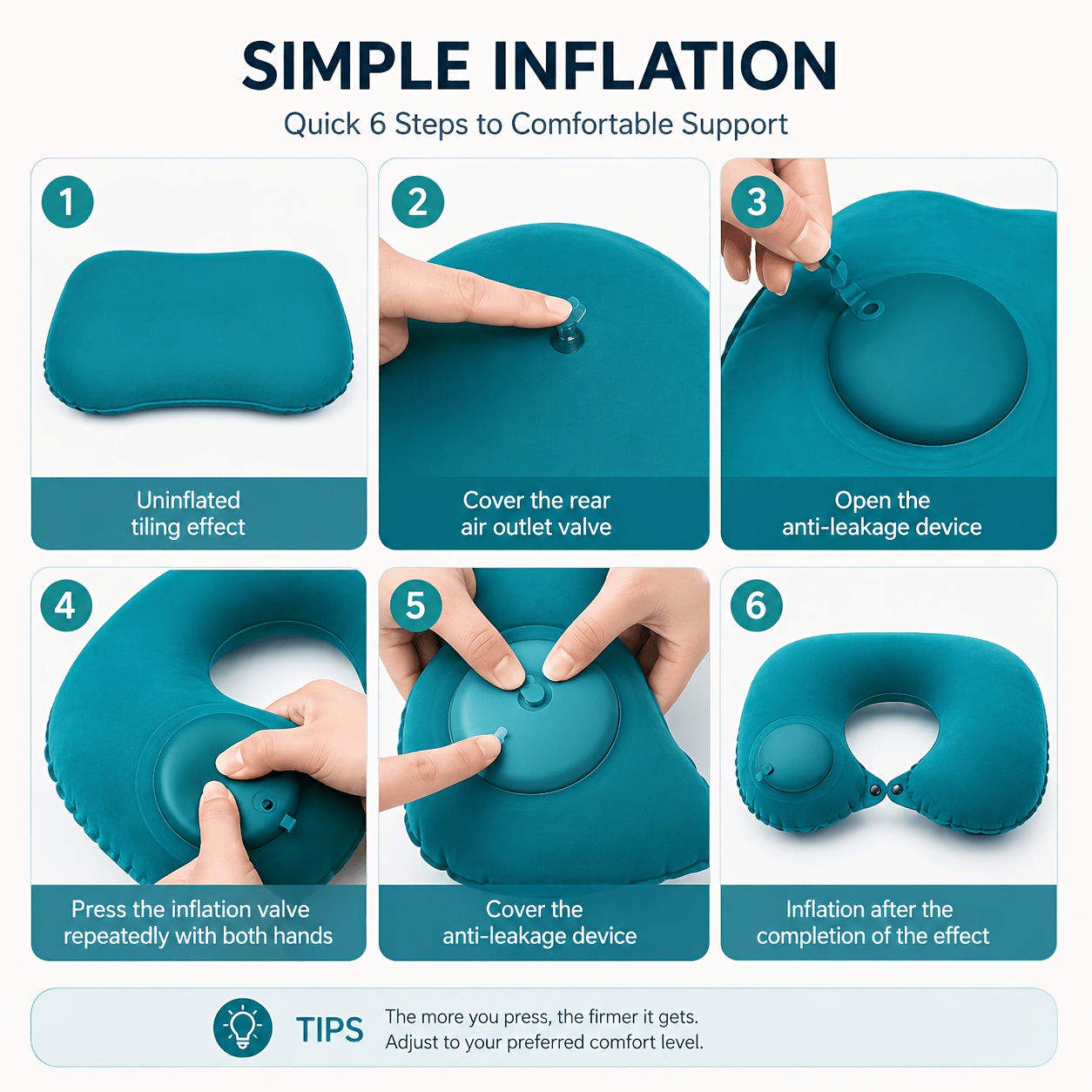 SPDJUMPER Inflatable Travel Ne - Travel Pillow Inflatable ulasan dan harga