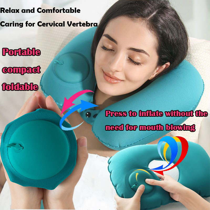 U Shaped Travel Pillow Super L - Travel Pillow Inflatable ulasan dan harga