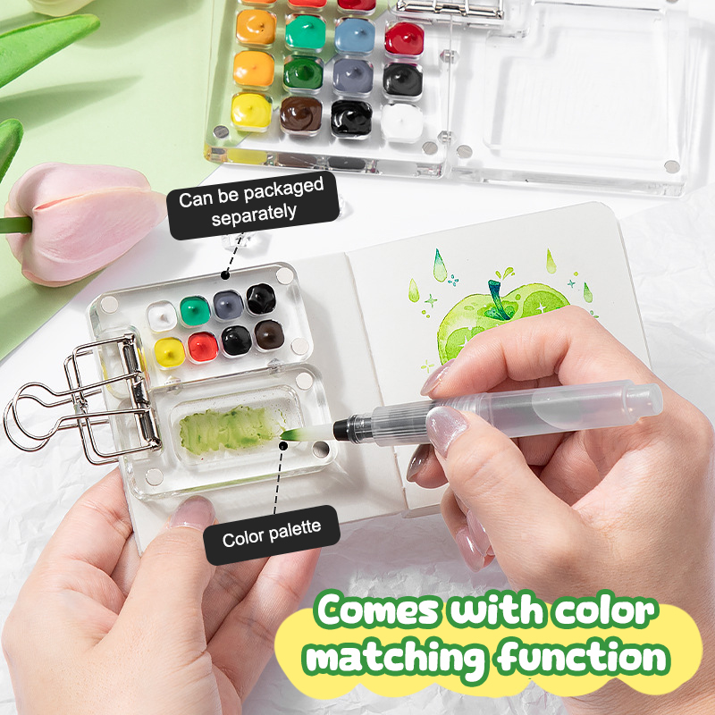 Portable Pocket Watercolor Pai - Travel Accessories Drawing ulasan dan harga