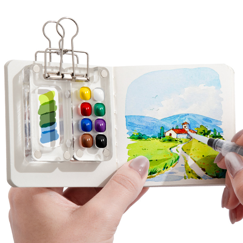 Portable Pocket Watercolor Pai - Travel Accessories Drawing ulasan dan harga
