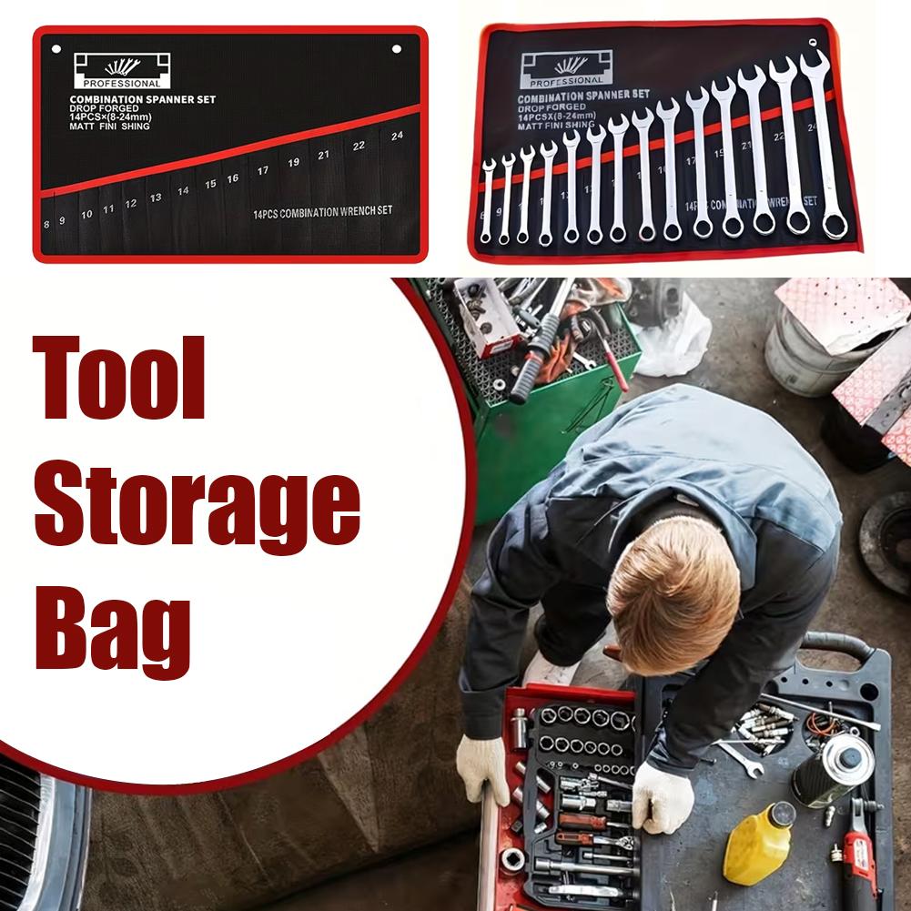 14 Pockets Roll Up Wrench Tool - Travel Router Accessories ulasan dan harga