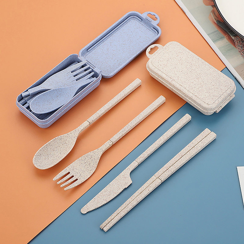 Portable Wheat Straw Fork Cutl - Travel Kitchen Accessories ulasan dan harga